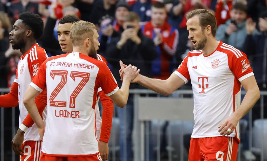 Kane se acerca al récord absoluto de goles en una temporada de la Bundesliga, que ostenta desde el curso 2020-2021, Lewandowski, que anotó 41 para el Bayern.