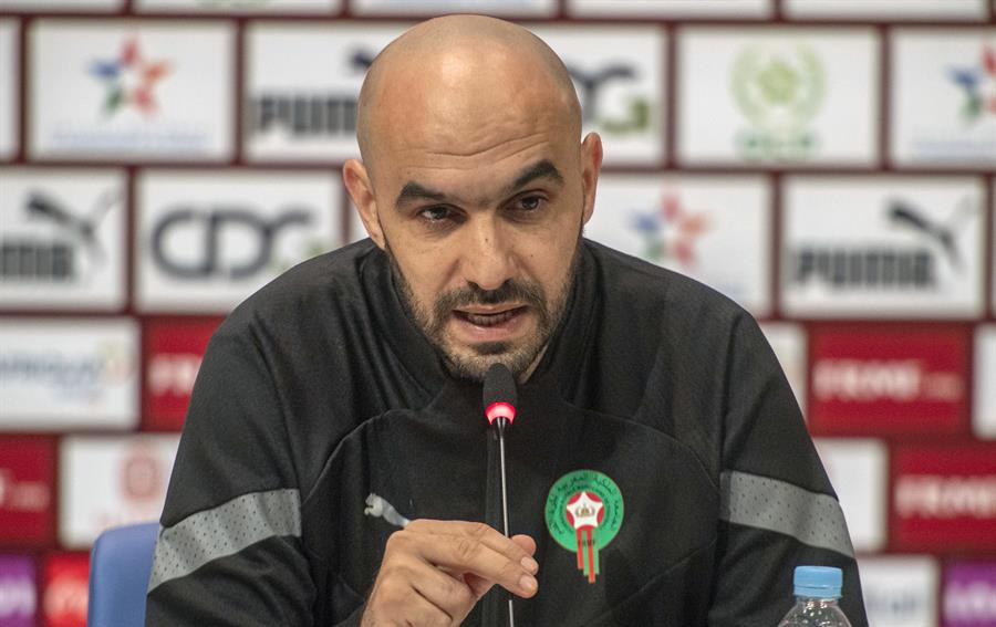 Walid Regragui durante la conferencia de prensa.