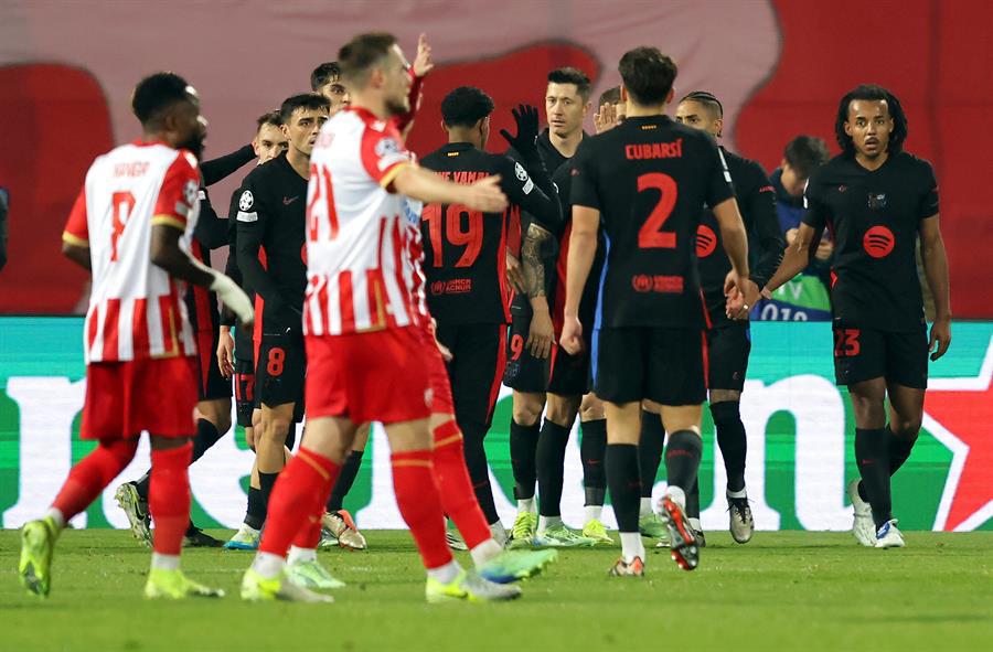 Lewandowski con doblete: Barcelona receta nueva goleada en Champions