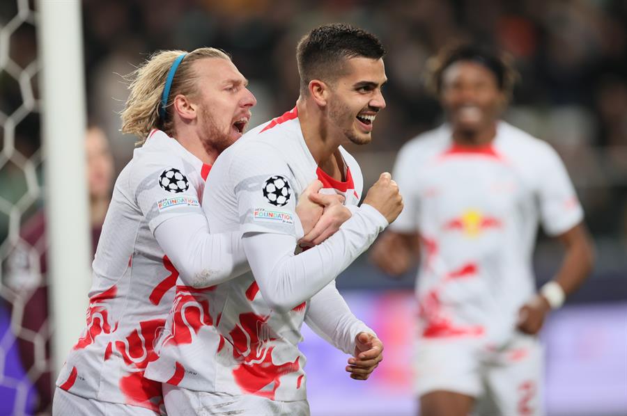 ¡A octavos! Leipzig golea de visita y envía al Shakhtar Donetsk a Europa League