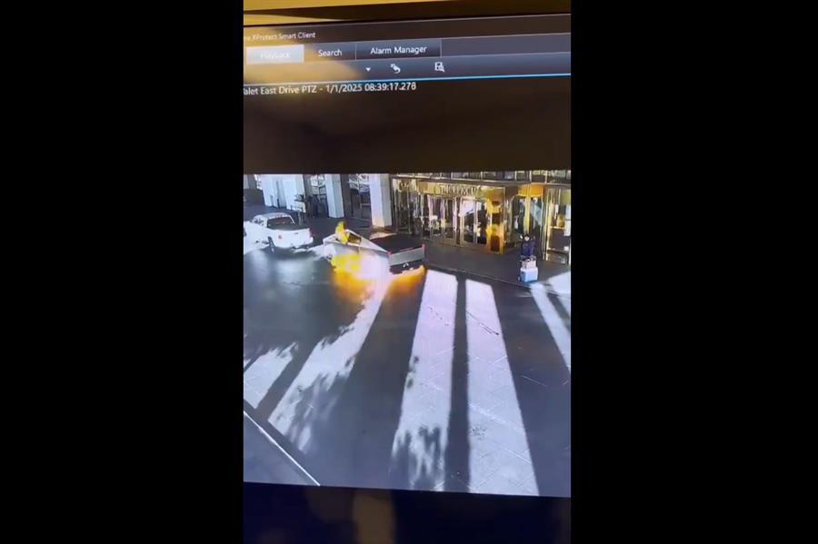 Investigan como posible acto terrorista la explosión de una Cybertruck frente a un Trump Hotel