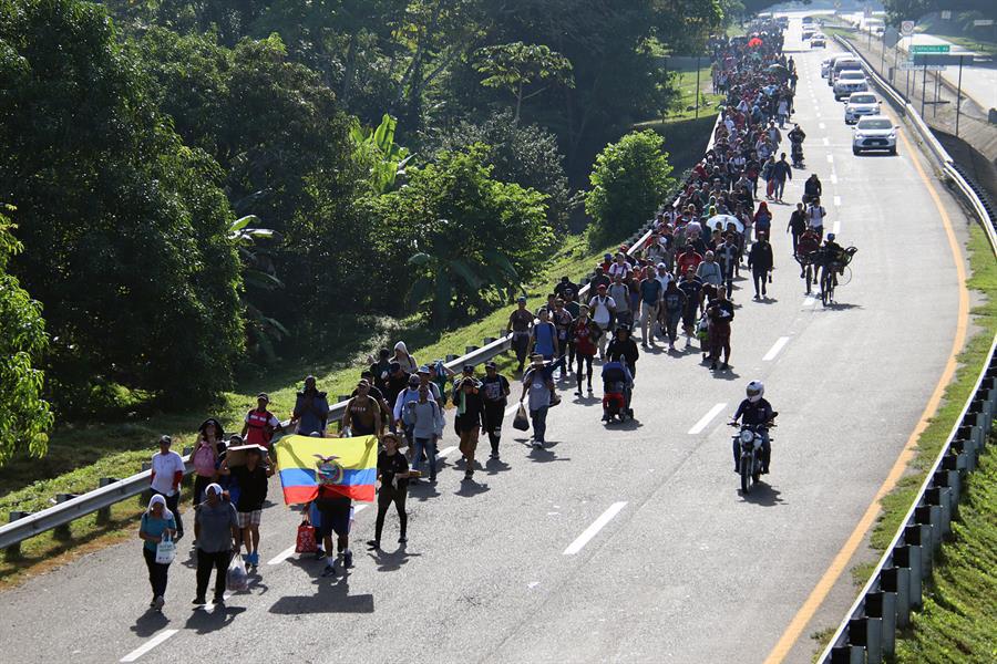 La caravana migrante partió el lunes, 2 de diciembre, de Tapachula.