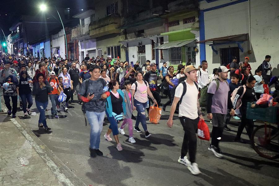 La primera caravana migrante del año parte de la frontera sur de México