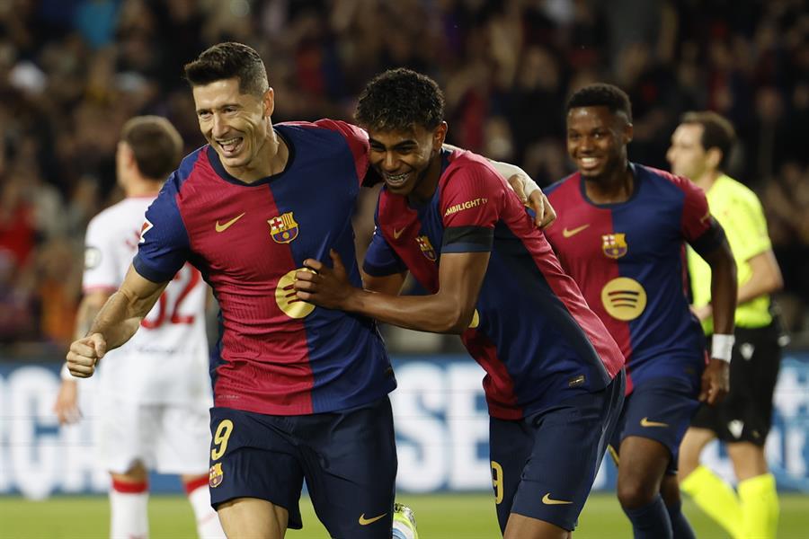 Barcelona ‘avisa’ al Bayern: Lewandowski con doblete y nueva goleada en LaLiga
