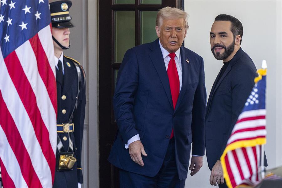 Las imágenes del encuentro entre Trump y Bukele en la Casa Blanca
