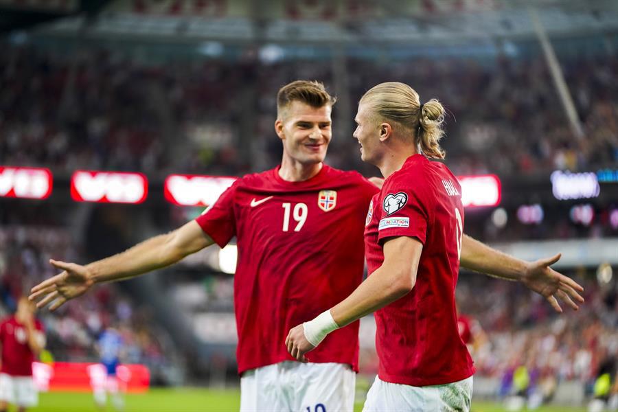 Erling Haaland anota un doblete en triunfo de Noruega ante Chipre
