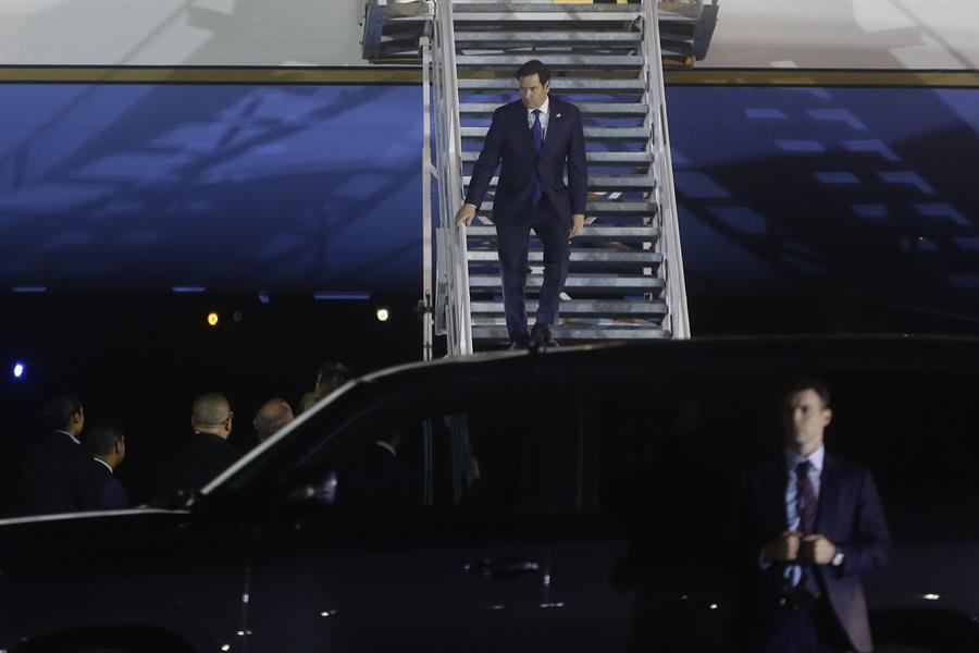 Marco Rubio llega a Panamá en su primer viaje como secretario de Estado de EEUU
