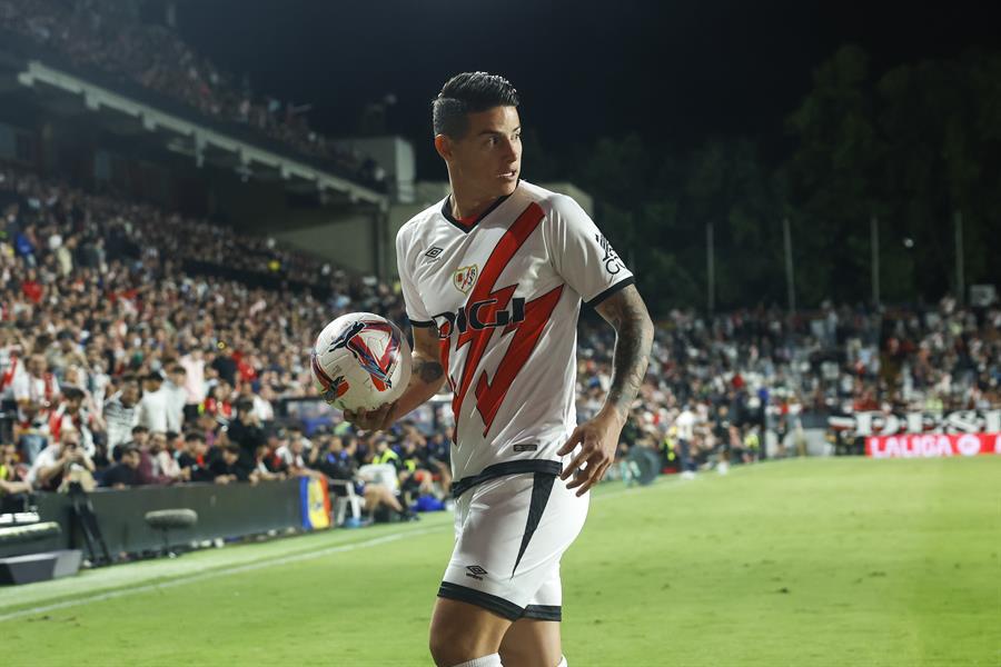 James Rodríguez debutó: El Rayo remonta en el regreso del colombiano a Europa