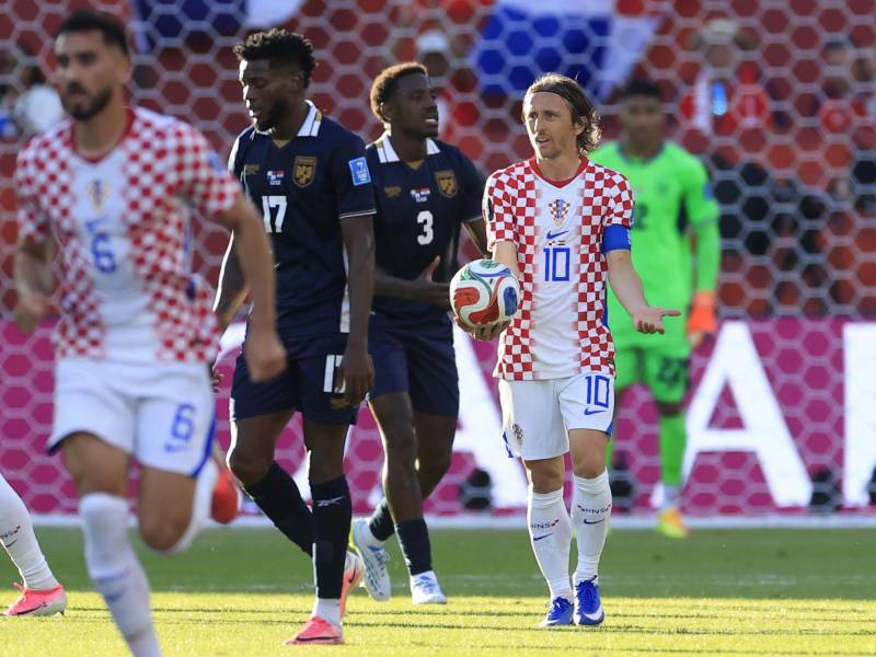 Luka Modric fue el capitán de Croacia en el duelo ante los panameños.