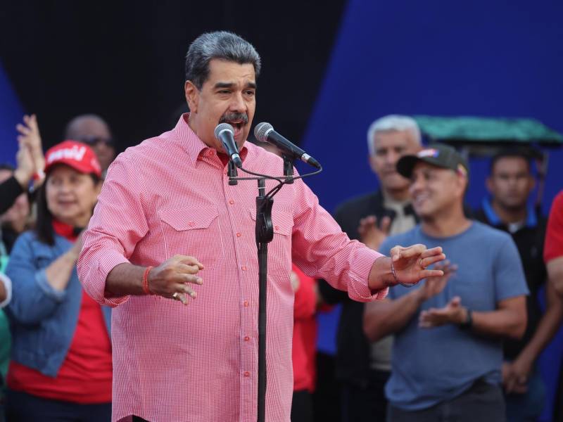 Nicolás Maduro habla durante un evento en Caracas (Venezuela).