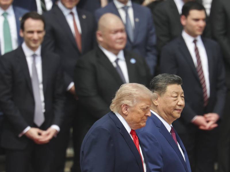 Los presidentes de Estados Unidos y de China, Donald Trump y Xi Jinping, durante su encuentro en Pekín.