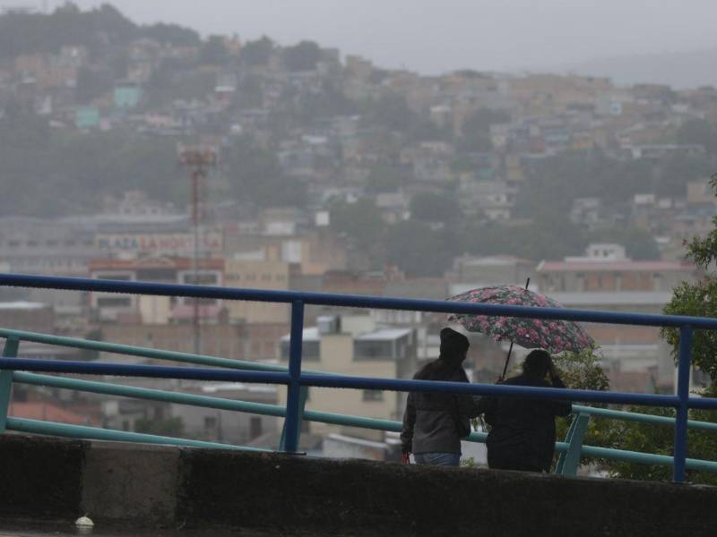 Un día lluvioso en Tegucigalpa, capital de Honduras.