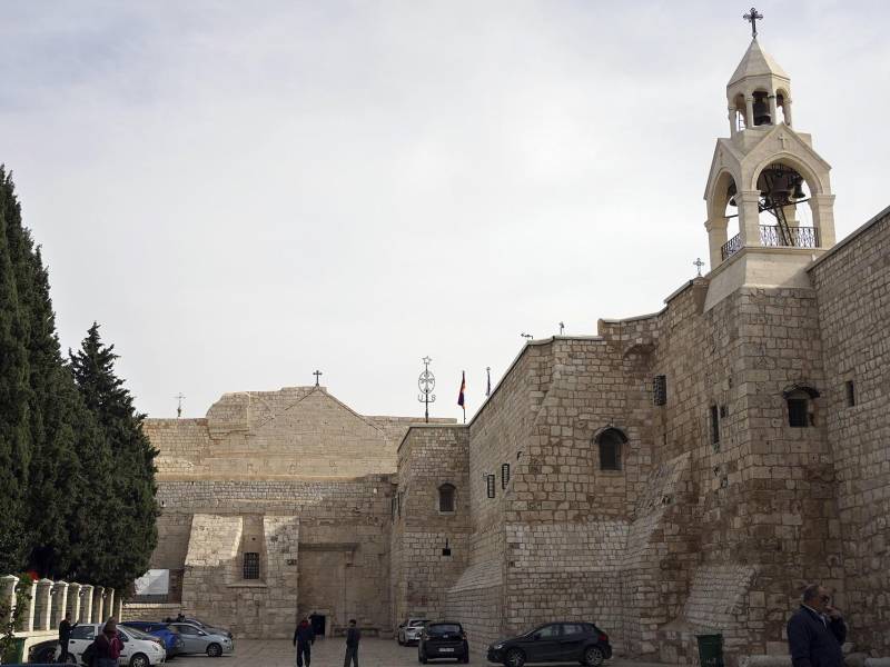 Vista de la Iglesia de la Natividad en Belén, en la Cisjordania ocupada.
