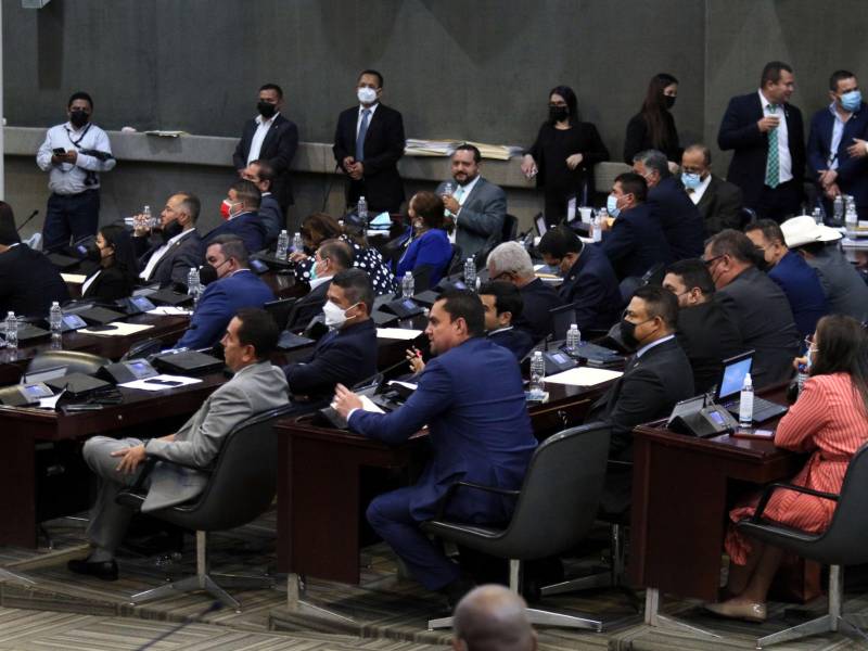 Bancada del Partido Nacional en una sesión del Congreso.