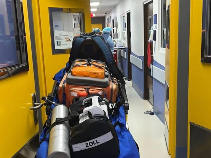 Momento en el que trasladan a José Walter Herrera.