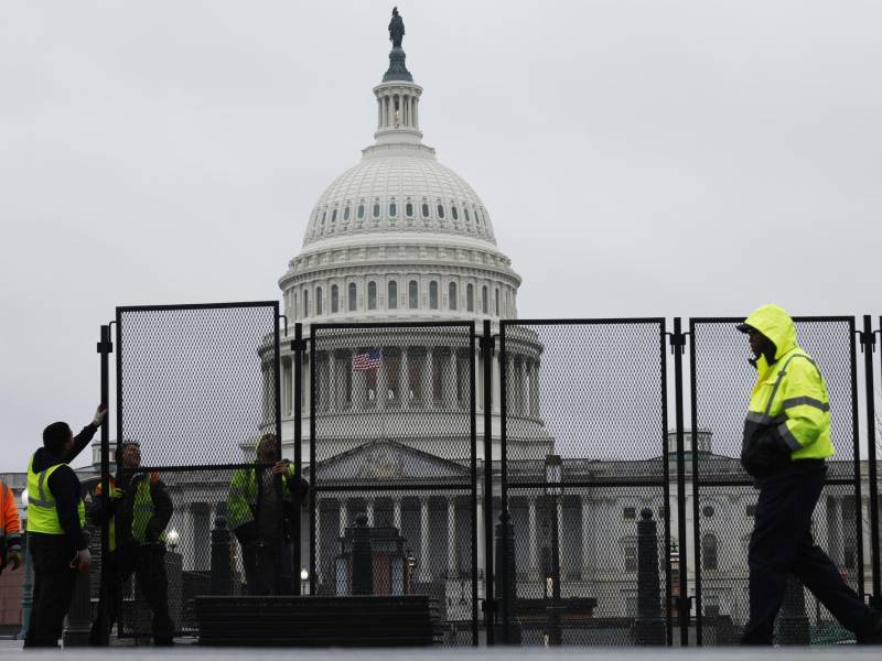 El Capitolio se prepara para el discurso del estado de la Unión de Biden este jueves.