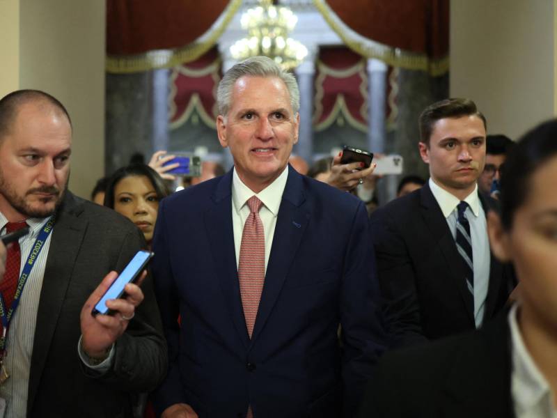 El líder de la Cámara Baja de Estados Unidos, Kevin McCarthy, a su llegada al Congreso.