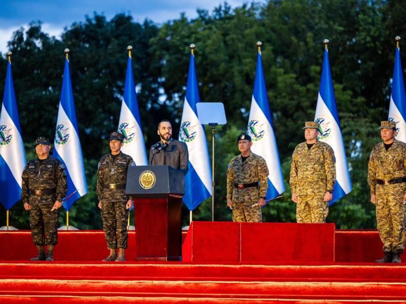 Bukele durante un discurso a la Nación en el Día de la Independencia de El Salvador.