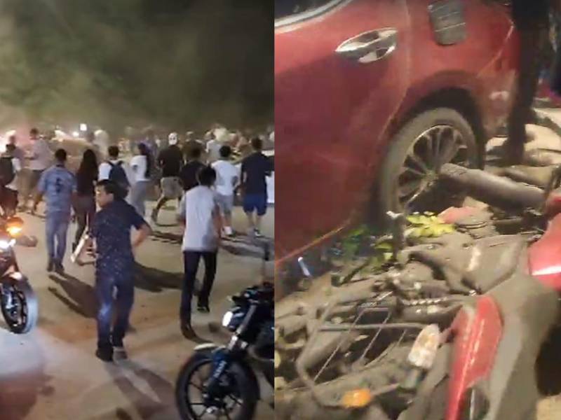 Piques de carros en la 33 calle de San Pedro Sula dejan diez heridos