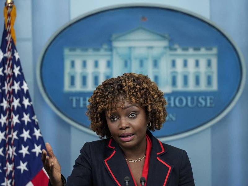 La secretaria de prensa de la Casa Blanca, Karine Jean-Pierre.