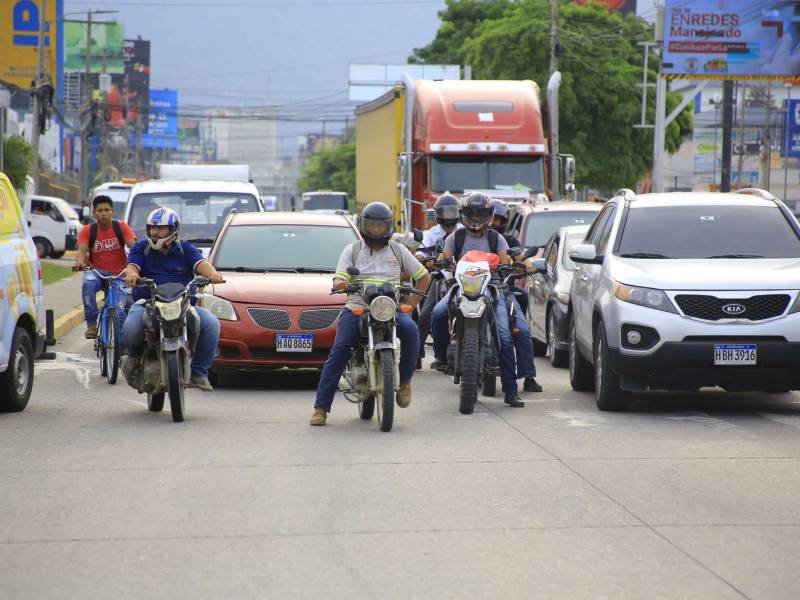 Las motocicletas son los vehículos que más circulan en el valle de Sula, albergando 227,912.