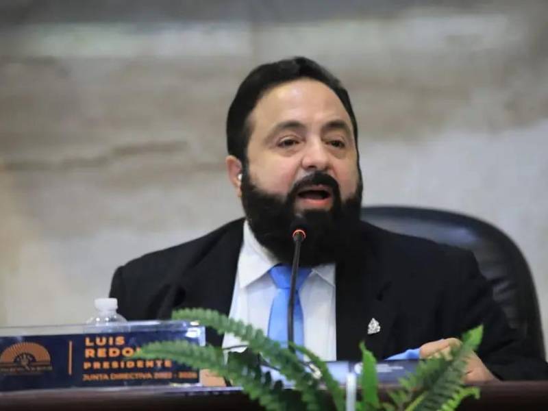 Luis Redondo, presidente del Congreso Nacional de Honduras, habla durante una sesión legislativa.