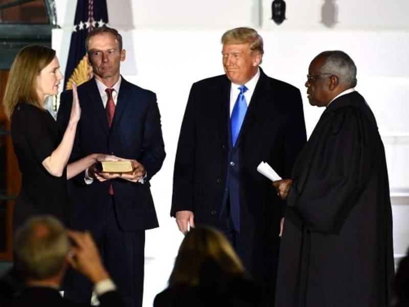 La jueza Amy Coney Barrett es la nueva integrante de la Corte Suprema de EEUU./AFP.
