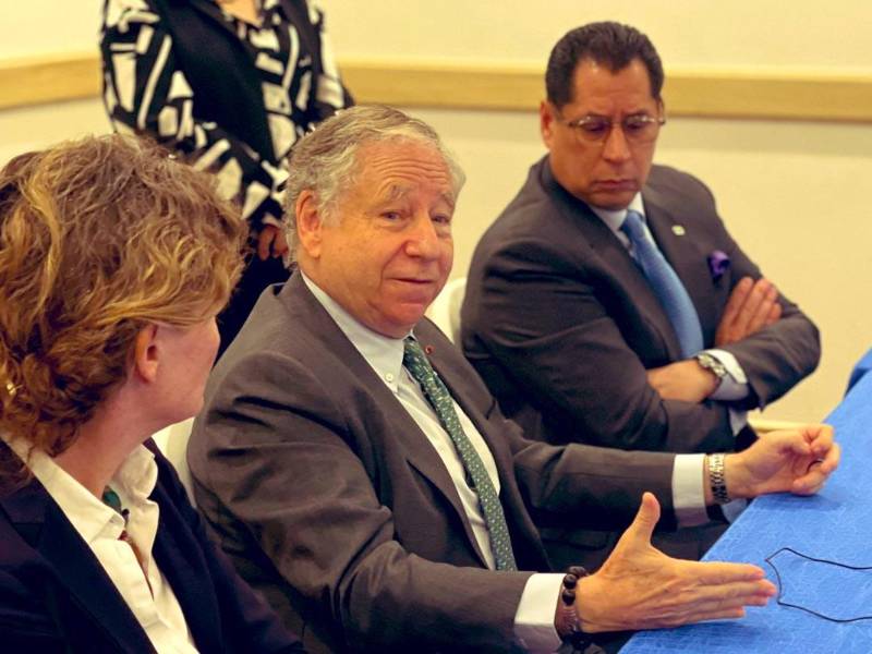 El enviado especial de las Naciones Unidas para la seguridad vial, Jean Todt, durante una conferencia en Tegucigalpa.