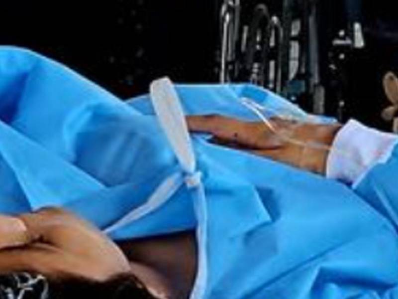 Yenny Fabiola Sánchez cuando era atendida en el hospital.