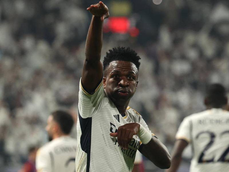 Vinicius fue el anotador de los tres tantos del Real Madrid ante el Barcelona en la final de la Supercopa de España.