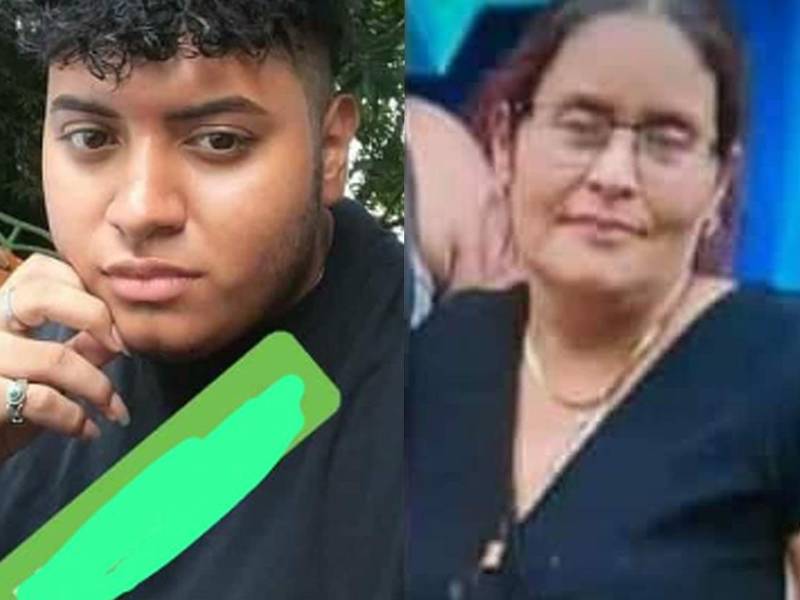 <b>Foto en vida de Rigoberto Cabrera</b> (25) y su madre <b>Marleny Cabrera (</b>45).