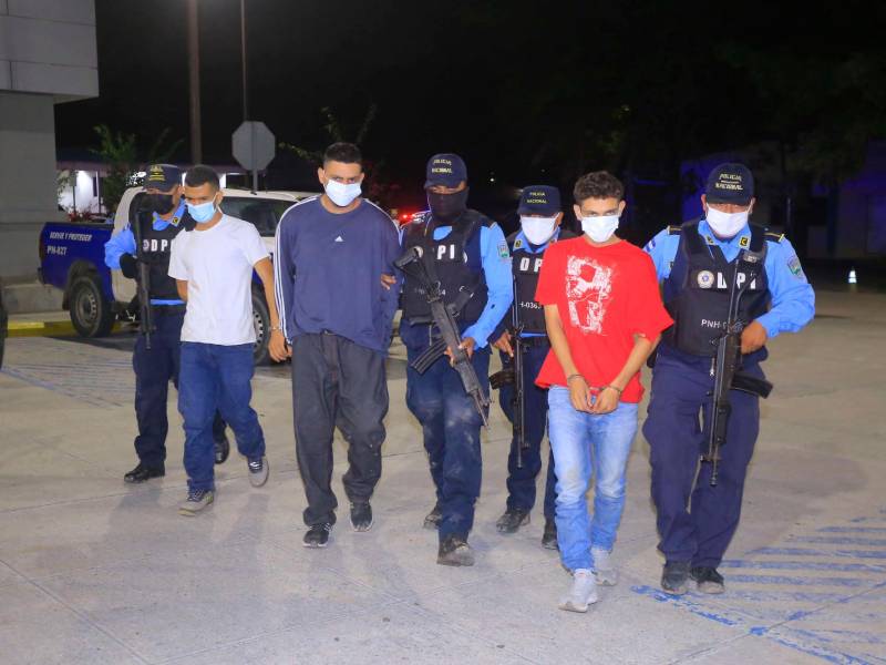 A los detenidos los capturaron en una colonia de Chamelecón.