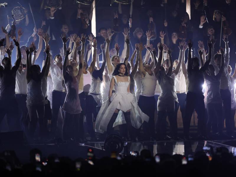 Rosalía actúa durante los Premios BRIT 2026 en el Co-op Live Arena, Manchester, Reino Unido, el 28 de febrero de 2026.