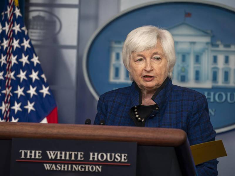 Janet Yellen, secretaria del Tesoro estadounidense. Fotografía: EFE