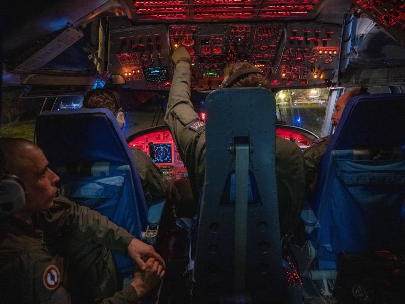 En un patrullaje sobre el Mar Báltico, un avión de la Armada francesa sólo llevaba instrumentos de vigilancia.