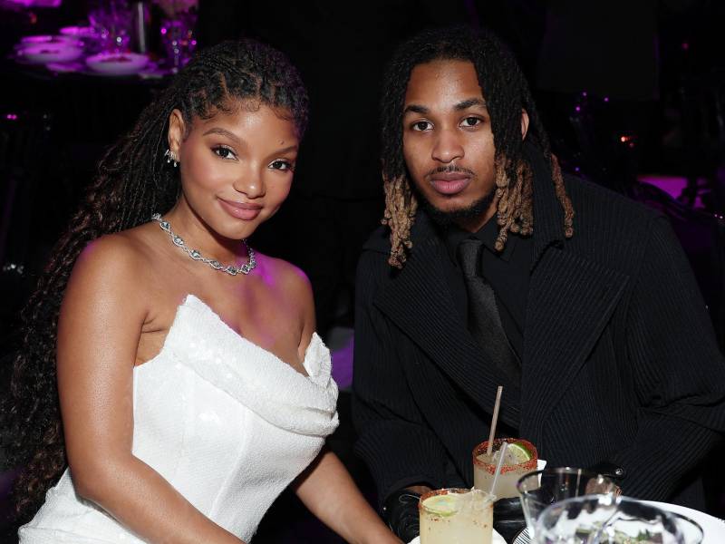 La actriz Halle Bailey y su pareja, el rapero Darryl Dwayne Granberry.