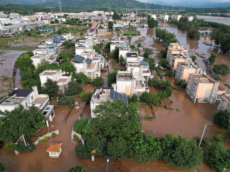 El municipio de Taishitun, en el distrito de Miyun, en Beijing, no había sufrido inundaciones hasta julio.