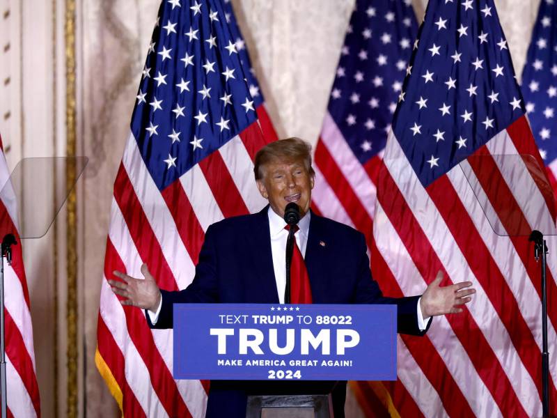 Trump anunció anoche su candidatura a las elecciones presidenciales de 2024.