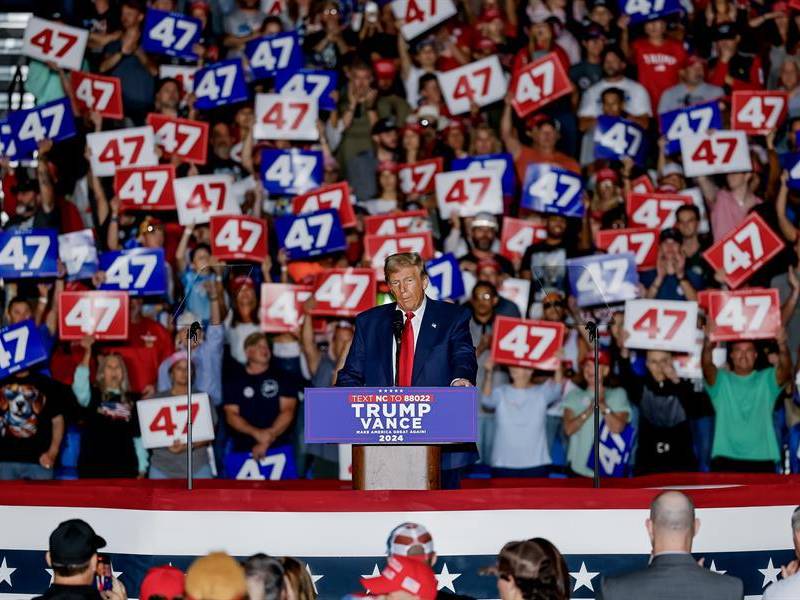 El candidato republicano, Donald Trump, durante un evento de campaña en Carolina del Norte.