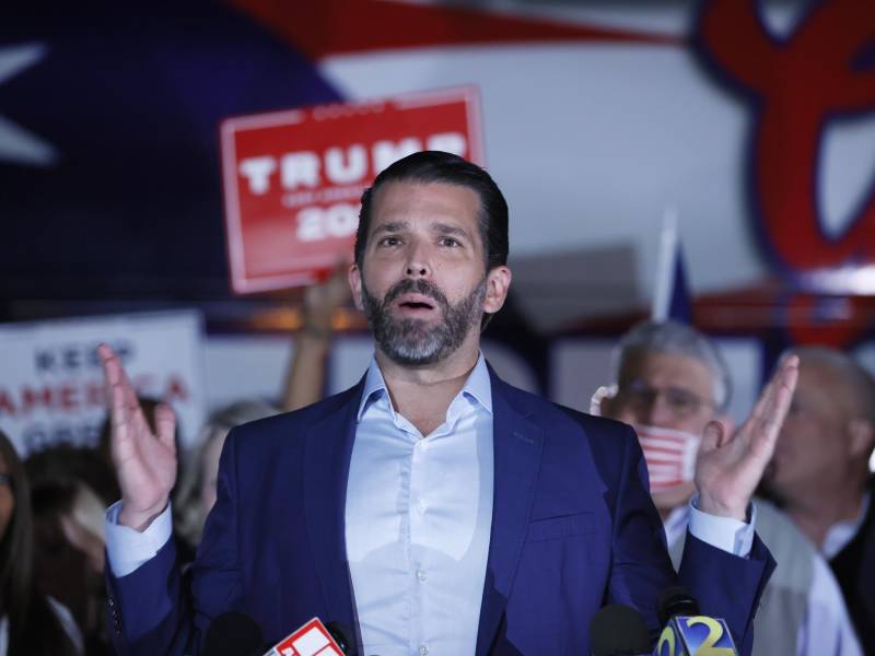 Donald Trump Jr., hijo del expresidente de Estados Unidos, Donald Trump. Fotografía: EFE/EPA/Erik S. Lesser