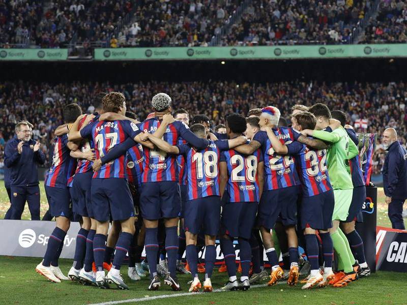 El Barcelona celebró este sábado su título de La Liga en el Spotify Camp Nou tras la derrota ante Real Sociedad.