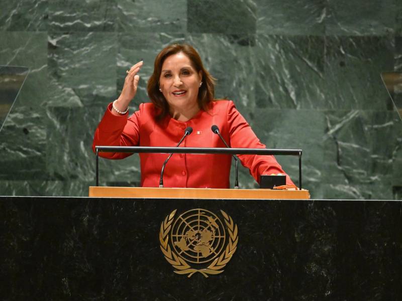 Presidenta de Perú Dina Boluarte en su reciente participación en la Asamblea General de las Naciones Unidas.