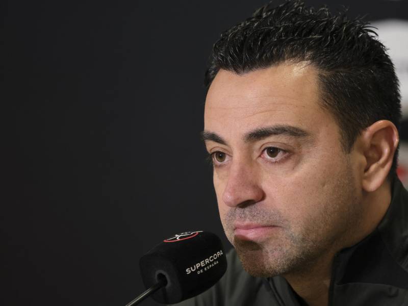 Xavi Hernández en conferencia de prensa previo a la gran final de la Supercopa de España ante el Real Madrid.