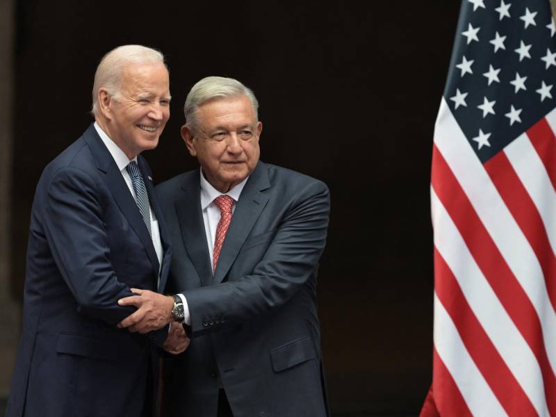 Biden asistió a una cena con López Obrador previo a la cumbre de Norteamérica este martes en la Ciudad de México.