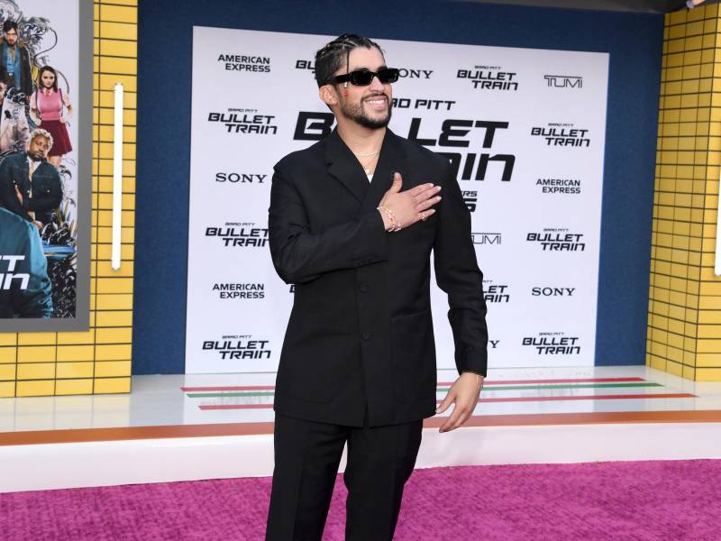 Bad Bunny en la premier de Bullet Train, el pasado 1 de agosto.