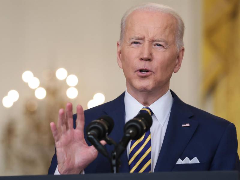 Joe Biden, presidente de Estados Unidos, ha condenado en reiteradas ocasiones la invasión rusa a Ucrania. Incluso ha insinuado que Vladimir Putin debería salir del poder en Rusia. Fotografía: EFE