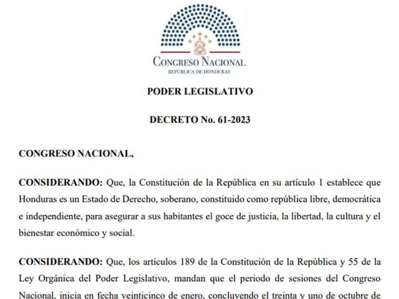 El decreto aprobado por los diputados de oposición.