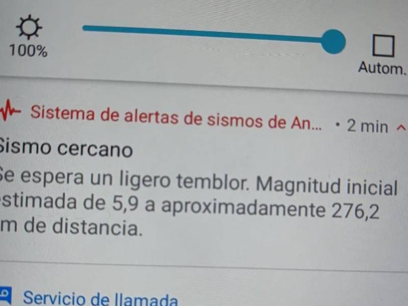 Foto de la notificación enviada por Google a un usuario Android.