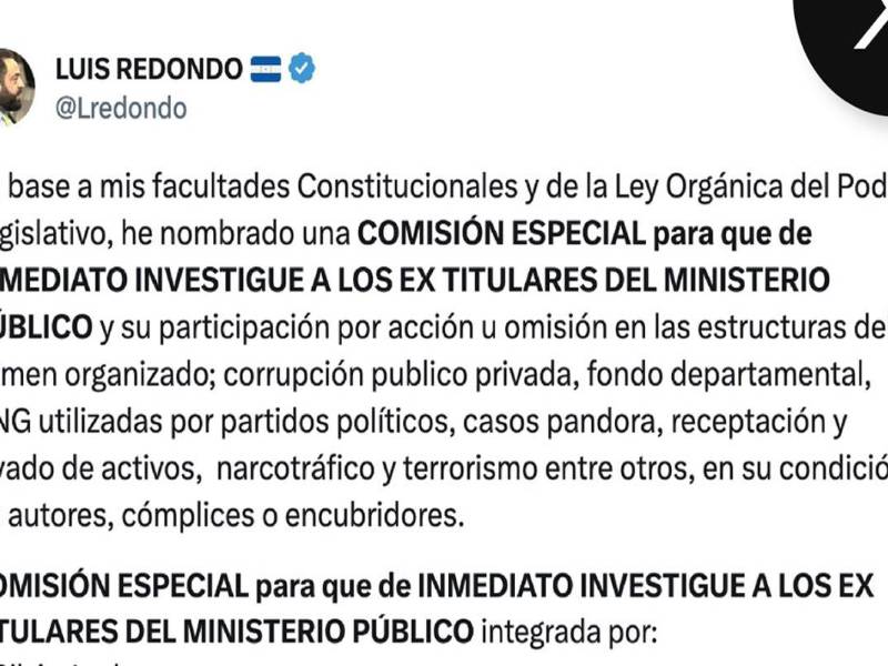 Publicación de Luis Redondo en la red social X.