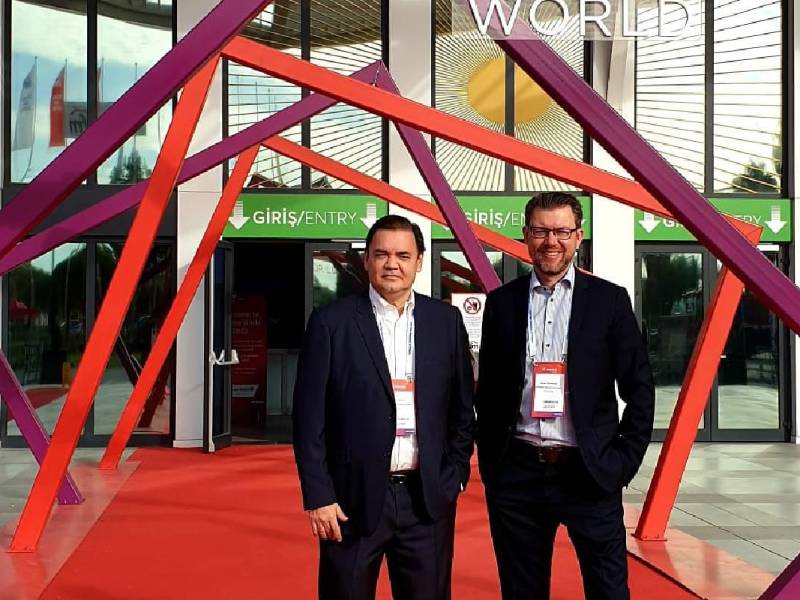 Los representantes del Aeropuerto Internacional de Palmerola durante el evento